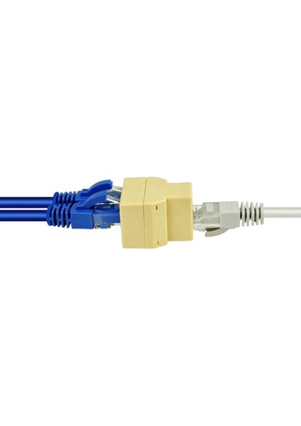 2 Adet Evrensel Pratik Sıcak 1 Ila 2 Yollu Cat5/cat6 Lan Ethernet Kablosu Ağ Kablosu RJ45 Dişi Splitter Ağ Konektörü Adaptörü (Yurt Dışından)