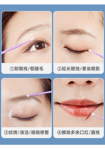 Göz Makyajını Değiştirin Küçük Ince Kafa Nano Pamuklu Çubuk Tek Kullanımlık Aşılama Kirpik Aracı Aşılama Kirpik Temizleme Çubuğu 100 Parça (Yurt Dışından) fırsatları