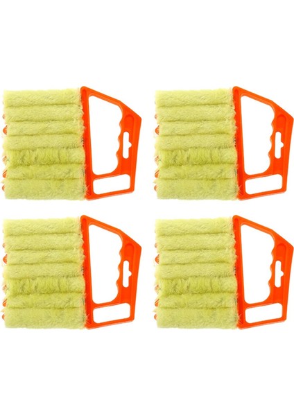 4 Adet Klima/panjur Için El Fırçası Toz Sökücü-Turuncu (Yurt Dışından)