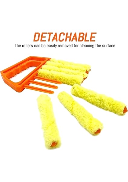 4 Adet Klima/panjur Için El Fırçası Toz Sökücü-Turuncu (Yurt Dışından) fiyatları