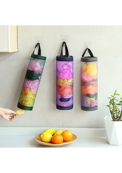 Ev Alışveriş Çantası Tutucu Duvara Montaj Plastik Torba Tutucu Dağıtıcı Asılı Depolama (Yurt Dışından)