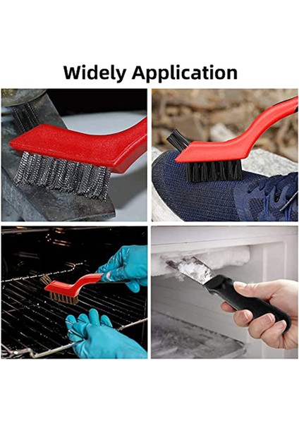 Tel Fırça Seti Kazıyıcılı Yedek Yedek Parçalar 5 Adet - Pas Temizleme Için Kavisli Saplı Naylon / Pirinç / Paslanmaz Çelik Kıllar (Yurt Dışından) fiyatları