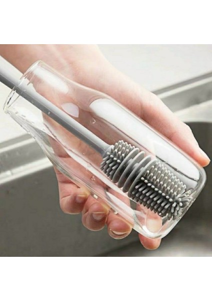 [sıcak] Uzun Saplı Silikon Süt Şişesi Fırçası Cam Şişe Temizleme Fırçası Çok Fonksiyonlu Bardak Ağız Scrubber Ev Temizlik Aracı (Yurt Dışından) modelleri