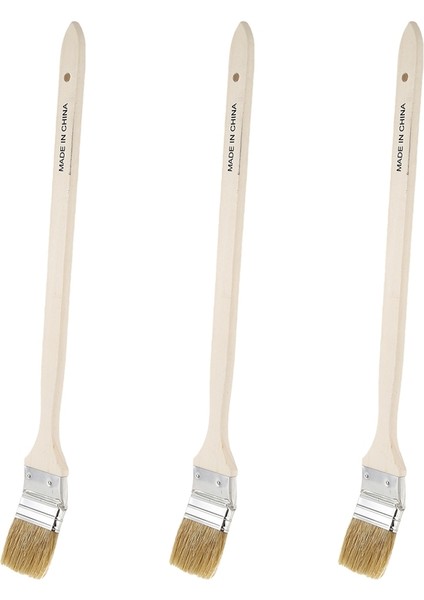 3x 2 Inç Geniş Ahşap Saplı Metal Yüksük Sahte Kıl Kafa Radyatör Fırçası (Yurt Dışından) modelleri