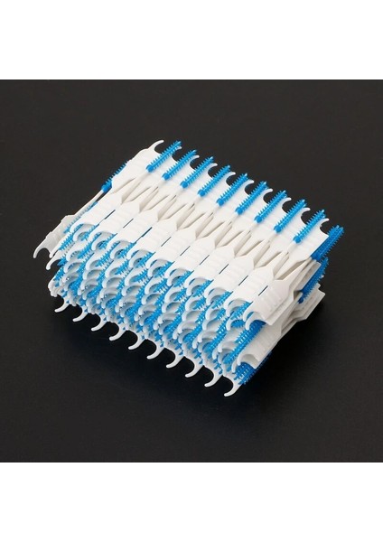 2021 Yeni 20-200 Adet Çift Diş Ipi Kafa Hijyen Diş Silikon Diş Arası Fırça Kürdan (Yurt Dışından) modelleri