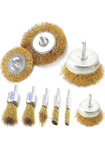 Matkap Için 1/4 Tel Tekerlek Fırça Seti, Pas, Korozyon, Boyanın Giderilmesi Için 10 Adet Pirinç Kaplı Tel Matkap Fırça Seti (Yurt Dışından) modelleri