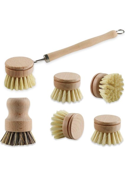 Parça Bulaşık Fırçası Ahşap Saplı Ahşap Bulaşık Fırçası Seti (Yurt Dışından) indirimleri