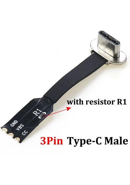 Mikro USB C Tipi Konnektör Fpc 2pin 3pin W/direnç R1 Yumuşak Düz Kablo Erkek Şarj Kablosu Hızlı Şarj Kablosu Uzatma Telefon Için (Yurt Dışından)