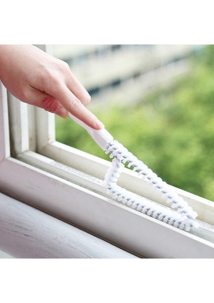 Ev Pencere Oluk Temizleme Fırçası Boşluk Fırçası Temizleme Ekranı Pencere Oluk Temizleme Aracı Kapı ve Pencere Oluklarını Süpürmek Için Küçük Fırça (Yurt Dışından)