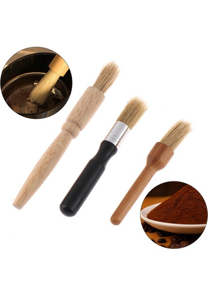 Kahve Öğütücü Temizleme Fırçası Ahşap Saplı Doğal Kıllar Ahşap Toz Alma (Yurt Dışından)