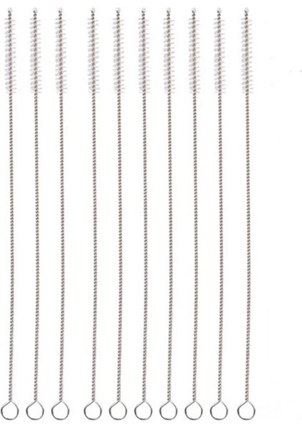 [sıcak] 5 Adet/10 Adet Saman Temizleme Fırçası Yeniden Kullanılabilir Çevre Dostu Paslanmaz Çelik Içme Saman Temizleyici Fırça Seti Yumuşak Saç Temizleme Araçları (Yurt Dışından)