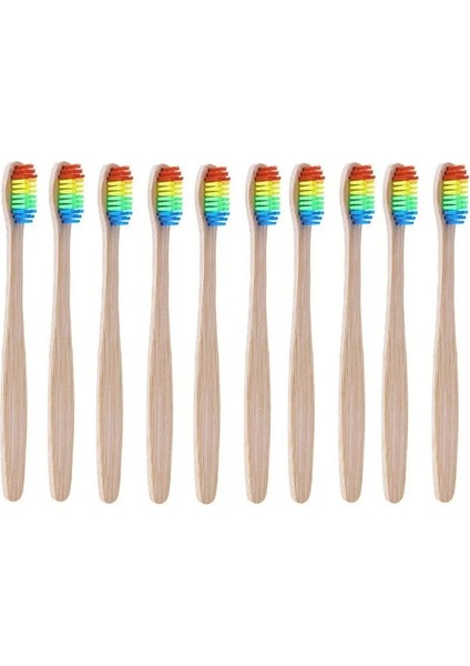 10 Adet Çevre Dostu Diş Fırçası Bambu Diş Fırçaları Yeniden Kullanılabilir Taşınabilir Yetişkin Ahşap Yumuşak Diş Fırçası Ev Seyahat Otel Için (Yurt Dışından)