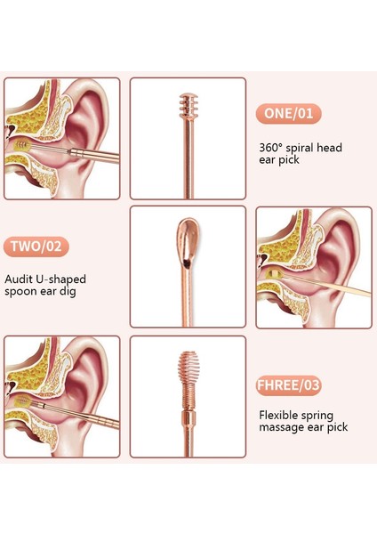 [sıcak] 6 Parça Set Paslanmaz Çelik Kulak Kiri Toplayıcı Spiral Dönüş Kulak Temizleme Çubuğu Kulak Temizleme Çubuğu Kulağı Temizlemek Için Taşınabilir Kulak Temizleme Aracı (Yurt Dışından) fırsatları