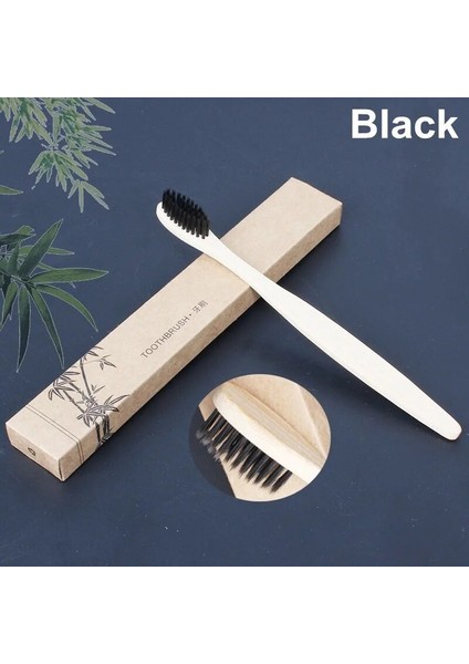 Adet Doğal Bambu Diş Fırçası Beyazlatma Yumuşak Saç Çevre Dostu Ahşap Diş Fırçası Taşınabilir Diş Fırçası Ağız Temizleme Bakım Araçları (Yurt Dışından)