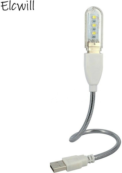 Esnek USB Uzatma Kablosu Metal Stand Güç Uygulayın Uzatma Kablosu ile Mobil Güç Dizüstü Pc Için USB Işık Mini Lamba (Yurt Dışından)