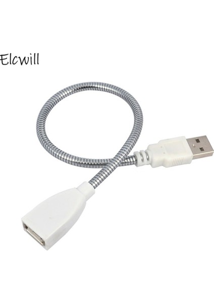 Esnek USB Uzatma Kablosu Metal Stand Güç Uygulayın Uzatma Kablosu ile Mobil Güç Dizüstü Pc Için USB Işık Mini Lamba (Yurt Dışından)