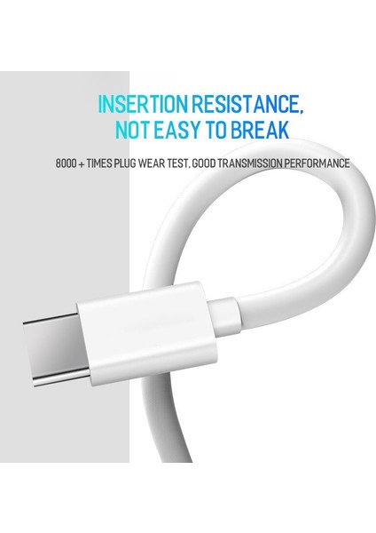 Süper Hızlı Şarj 5A USB Tip C Kablo Samsung Xiaomi Huawei P30 P40 P50 Mate 40 Cep Telefonu Şarj Kablosu Beyaz Kablo (Yurt Dışından)