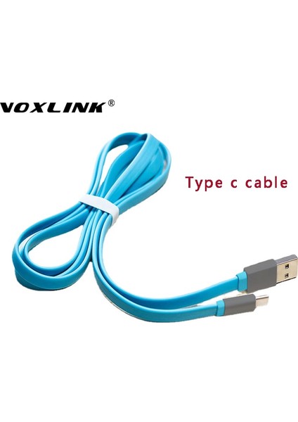 Voxlınk Tip C Kablo Şarj USB C Veri Kablosu Hızlı Şarj Cihazı Tpe Düz Çizgi Huawei Samsung Not 9 Xiaomi Mi8 Telefon Aksesuarları (Yurt Dışından)