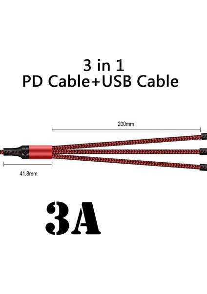 Sıcak Satış 5 In 1 Mikro USB C Tipi Şarj Kablosu Çoklu USB Bağlantı Noktası Çoklu Şarj Kablosu Cep Telefonu Kablosu iPhone 13 Samsung Için (Yurt Dışından)
