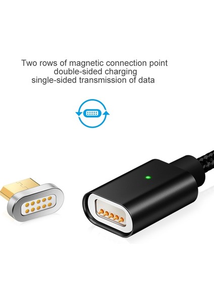 Elough E04 Manyetik Mikro USB Kablosu Xiaomi Cep Telefonu Için Hızlı Şarj Kablosu Mıknatıs Şarj Cihazı Sync Veri Mikro USB Kablosu Tel (Yurt Dışından)