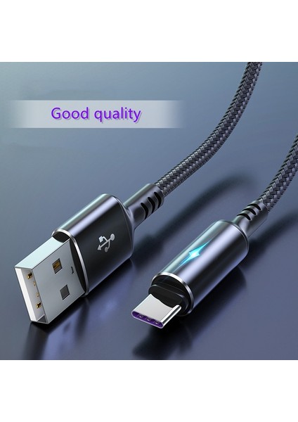 USB C Tipi Kablo 5A Hızlı Şarj Cihazı USB C Kablosu Huawei Xiaomi 12 Samsung S21 Hızlı Şarj 3.0 Android Cep Telefonu USB Kablosu (Yurt Dışından)