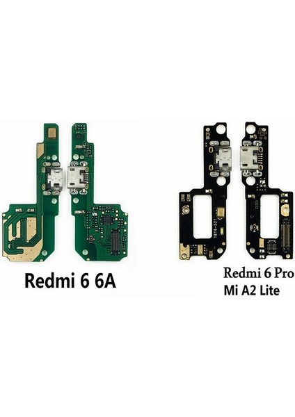 Yeni Mikrofon Modülü + USB Şarj Portu Kurulu Flex Kablo Konnektör Parçaları Xiaomi Redmi Için 6 6A 6pro Mi A2 Lite Yedek (Yurt Dışından)