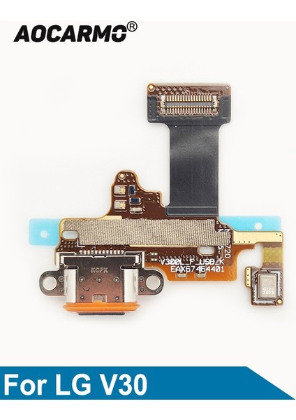 Aocarmo Lg V30/V30 + Artı USB Şarj Portu Şarj Cihazı Dock Konnektörü Mikrofon Mikrofon Flex Kablo Devre Yedek Parçalar (Yurt Dışından)