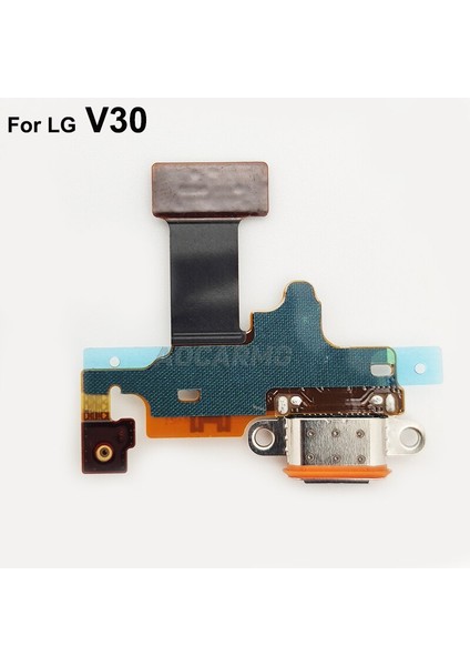 Aocarmo Lg V30/V30 + Artı USB Şarj Portu Şarj Cihazı Dock Konnektörü Mikrofon Mikrofon Flex Kablo Devre Yedek Parçalar (Yurt Dışından)