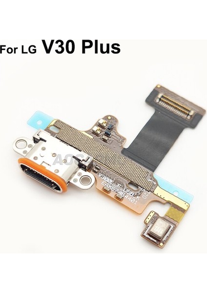 Aocarmo Lg V30/V30 + Artı USB Şarj Portu Şarj Cihazı Dock Konnektörü Mikrofon Mikrofon Flex Kablo Devre Yedek Parçalar (Yurt Dışından)