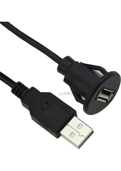 2 M Pc Araba Dash Kurulu Montaj USB 2.0 Erkek - Dişi Soket Uzatma Paneli Kablosu (Yurt Dışından)