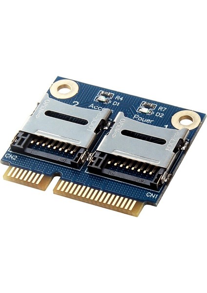 Mini Pcıe Kart Adaptörü Pcı-E Mpci-E - Çift Tf Sdhc Sdxc Okuyucu Adaptörü Pcı-E - Tf Kart Desteği Windows 7 / Vista / Xp Mac Os (Yurt Dışından)