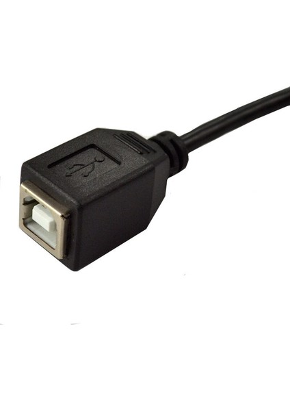 Yüksek Hızlı 25 cm M/f USB 2.0 Tip B Erkek Kadın Dik Açı Uzatma Veri Kablosu Panel Montajlı Yazıcı Kablosu (Yurt Dışından)