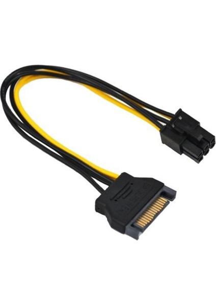 At 1 Adet Yeni Sata Güç Kablosu 15 Pin 6 Pin Pcı Express Pcı-E Sata Grafik Dönüştürücü Adaptör Ekran Kartı Güç Kablosu (Yurt Dışından)