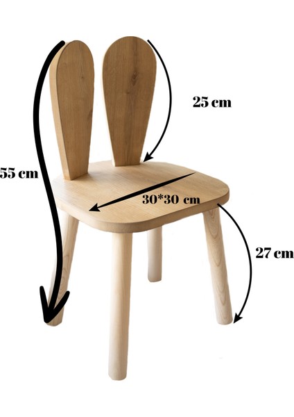 Alfa Country Montessori Çocuk 1 Adet Bunny Sandalye