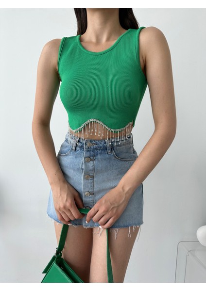 Taş Detaylı Crop