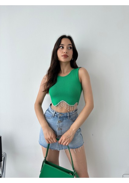 Taş Detaylı Crop