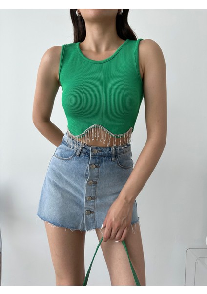 Taş Detaylı Crop