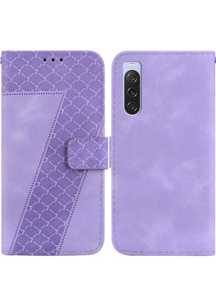 Sony Xperia 10 V Flip Folio Için Cüzdan Kart Yuvası Fonksiyonu Telefon Kılıfı (Yurt Dışından)