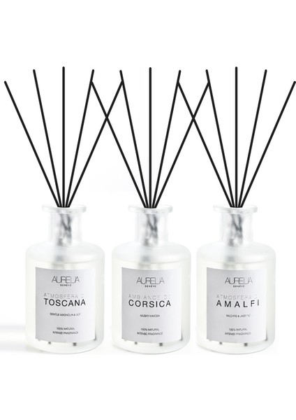 Aurelia Genève Atmosfera Di Toscana - Gentle Magnolia & Lily Diffuser - Manolya & Zambak Büyük Çubuklu Oda Kokusu 250 ml