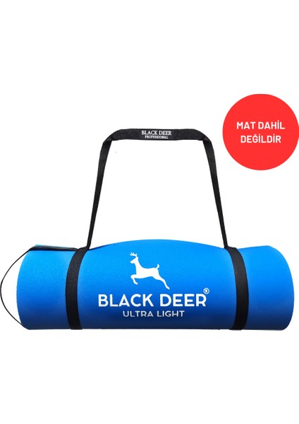 Ayarlanabilir Mat Taşıma Askısı Yoga Pilates Kamp Mat Taşıma Kayışı Klipsli Siyah