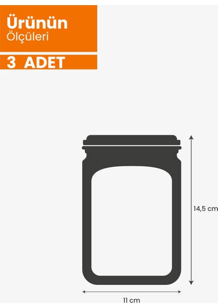 Klips Kapaklı Kavanoz Görünümlü Saklama Poşeti -9 Adet (3 Büyük 1000ML;3 Orta 700ML;3 Küçük 200 Ml)