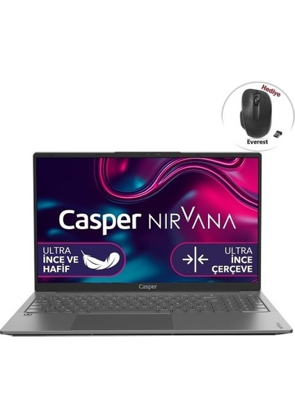 Nirvana X600.1235-8V00X-G-FM23 Intel Core I5 1235U 8 GB 1 Tb SSD Windows 11 Pro 15.6" Fhd Taşınabilir Bilgisayar