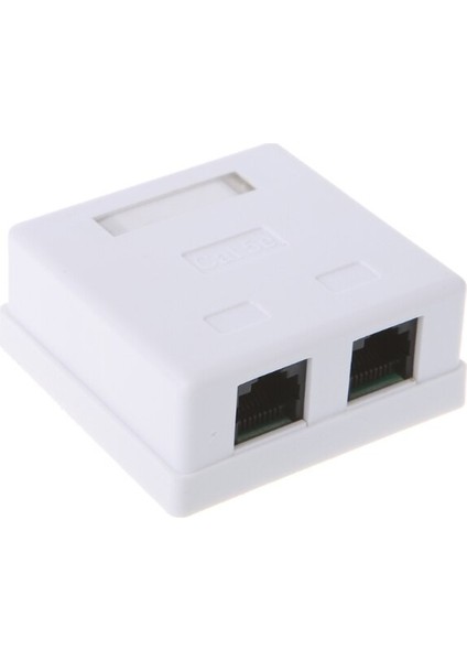 RJ45 Bağlantı Kutusu Cat6 CAT6E 8P8C Ağ Konektörü 2 Portlu Dişi-Dişi Masaüstü Uzatma Kablosu Kutusu (Yurt Dışından) fırsatları