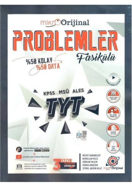 Orijinal Mikro Tyt Problemler Fasikülü Soru Bankası