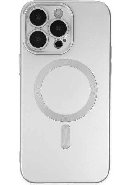 Apple iPhone 13 Pro Max Kılıf Moshi Lens Magneticsafe Silikon - Gümüş