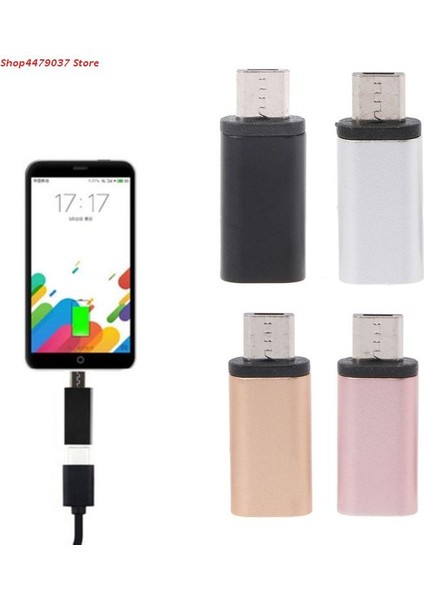 USB 3.1 Tip C Dişi - Mikro USB 2.0 Tip B Erkek Veri Şarj Dönüştürücü Adaptör K1AF (Yurt Dışından)