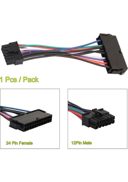 15 cm 24PIN To 12PIN Güç Kablosu Atx 24-Pin Dişi 12-Pin Erkek Psu Dönüştürücü Adaptör Acer Q87H3 18AWG Bilgisayar Aksesuarları (Yurt Dışından)