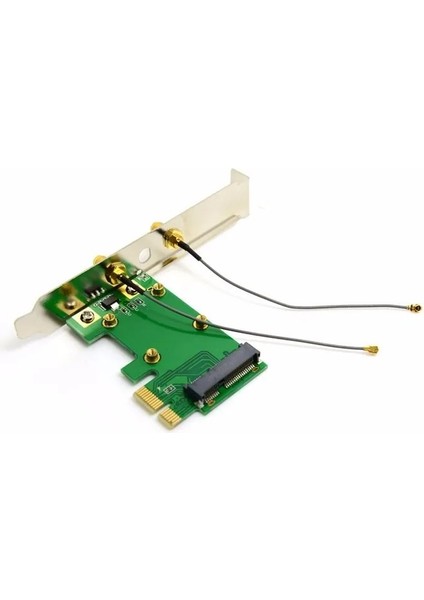 Pci-E Mini Pcı-E Pcie Pci Express To Pcie Pcı-E Express Çift Antenli Kablosuz Adaptör Kartı Ağ Internet Bilgisayar Wifi (Yurt Dışından)