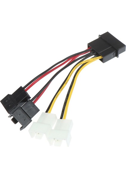1 Adet 4pin To 3pin Fan Güç Kablosu Adaptörü 12 V * 2 / 5 V * 2 Bilgisayar Soğutma Fanı Kabloları Cpu Pc Kasa Fanı (Yurt Dışından)