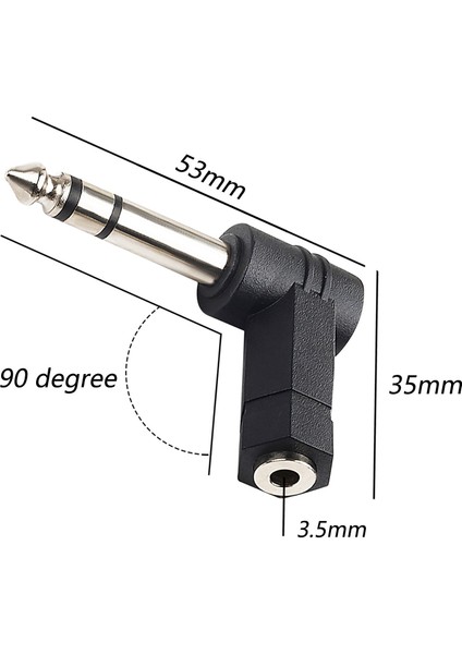 90 Derece Için 3,5 Ila 6,35/6,5 mm 1/4 (Yurt Dışından)